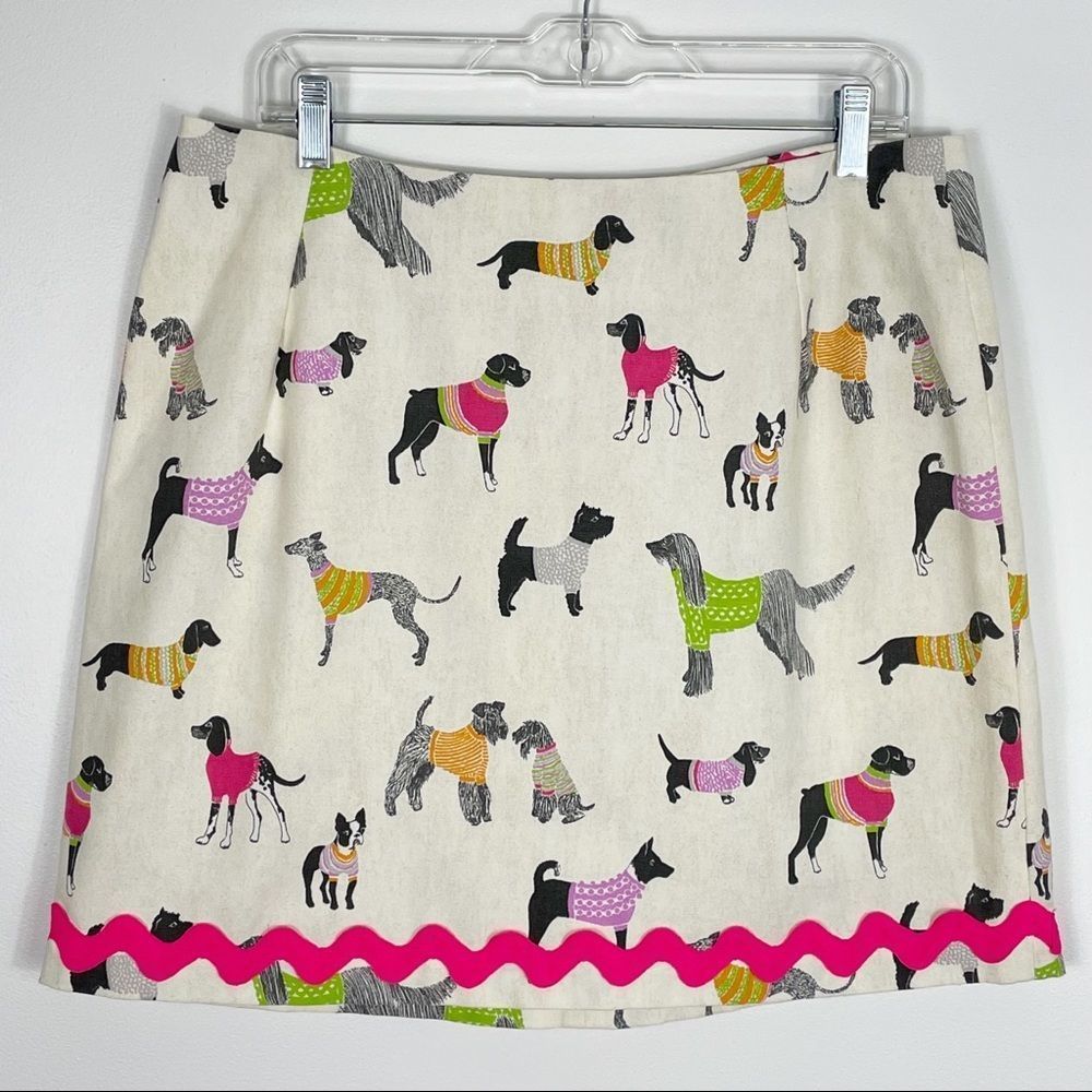 Love, Lilly Women's Dog Pattern Print A-Line Skirt Size 12 NWT
